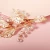 Import Bephora Handmade Gold Metal Leaves Rhinestone Headband Bridal Diadem hair pieces Accessories Hairband from China