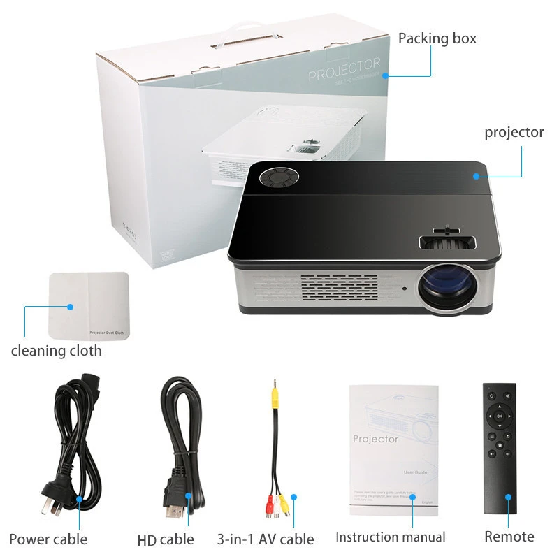Best Christmas Outdoor Laser Profile Small Wireless Android 1080P Interactive Video Projector Full Hd