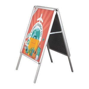best price free floor wooden frame display A shape sign board poster stand