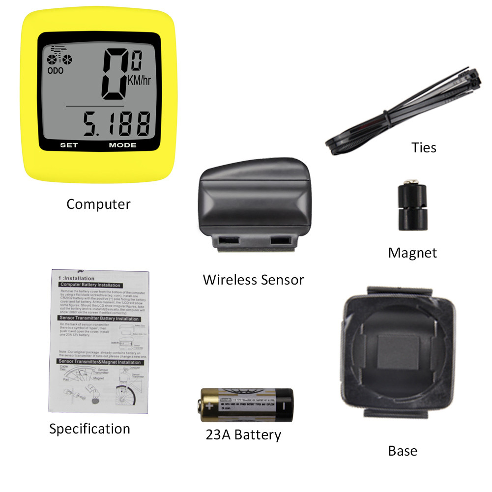 Buy Bicycle Computer Waterproof Wireless Bike Speedometer Cycle ...