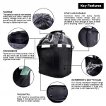 Bike Basket Foldable Bicycle Pet Cat Dog Carrier Front Removable easy install Bicycle Handlebar Basket Bag