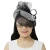 Import Black party hair accessories elegant women wedding sinamay fabric fascinator from China