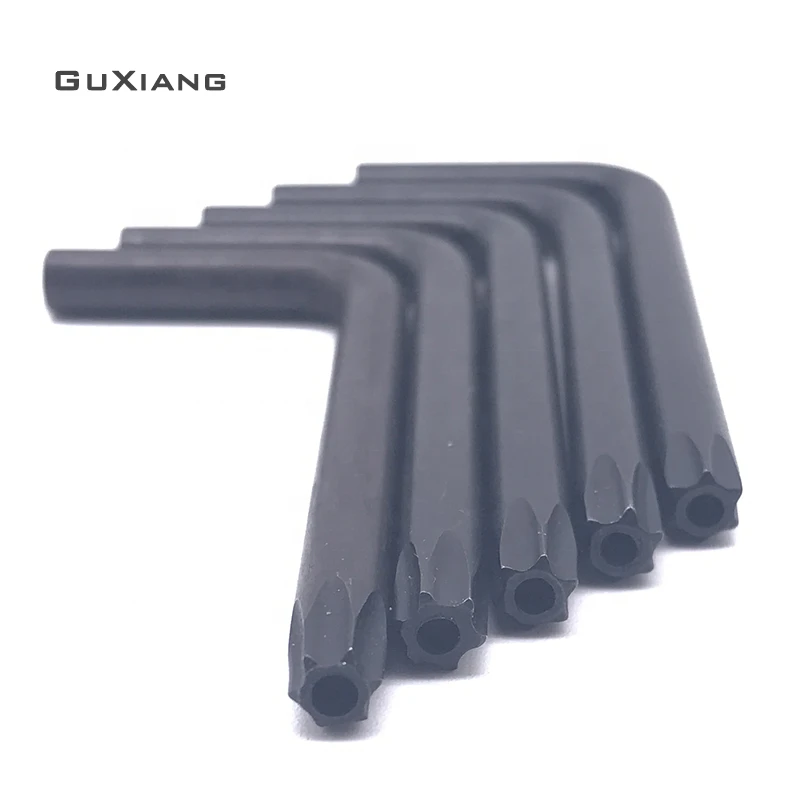 Black Zinc Plated Galvanized Carbon Steel single end trox key custom allen wrench