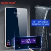 Bluetooth 7500w/ 8500w blue household small shower heat pump electrical water heaters with touch screen