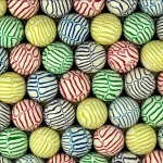 Bouncy balls 45mm - Puzzle Colored Rubber Hi Bouncing Balls - 25pcs per Bag in Bulk
