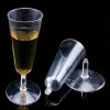 BPA free 2oz disposable wine cup small plastic champagne flutes with custom design