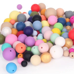BPA free baby chew food grade silicone large loose beads