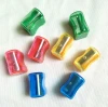 Bulk Packing  Assorted Color Mini Plastic Pencil Sharpeners with Covers for School and Classroom Supplies