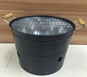 Camping bbq grill Mini charcoal bucket with handles
