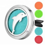 Car Perfume Diffuser Locket Vent Clip 316L Stainless Steel Pendant Magnetic Angel Wing Random Send 5pcs Felt Pads Free Shipping
