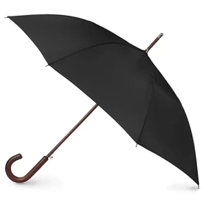 Cheap black windproof auto open curved handle straight golf umbrella sombrilla ombrello