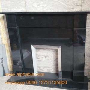 Cheap China Black Granite Stone Fireplace Hot Design UK Fireplace