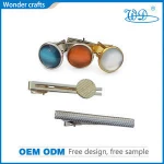 cheap fashional stainless steel engraved polish antique silver tie bar customized men tie clip tie pin for business
