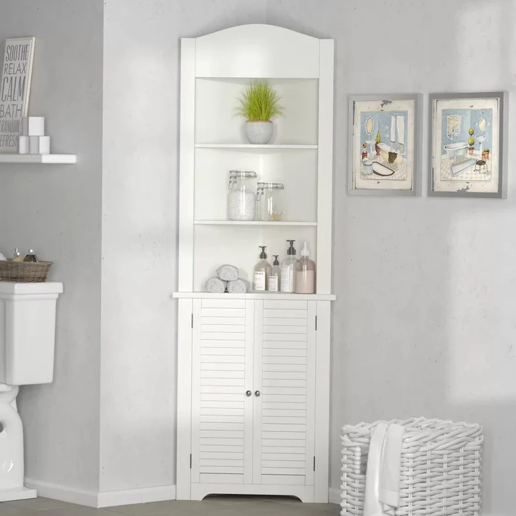 Cheap Price  Bathroom Furniture Tall Bathroom Corner Cabinet with Storage