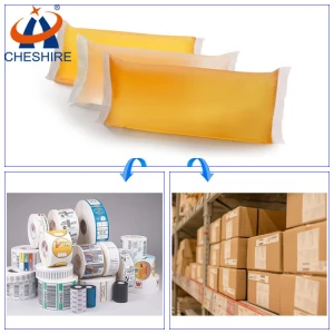 Cheshire Yellowish Transparent Label Express Single Hot Melt Glue Logistic Sticker Labeling Pressure Sensitive Hot Melt Adhesive