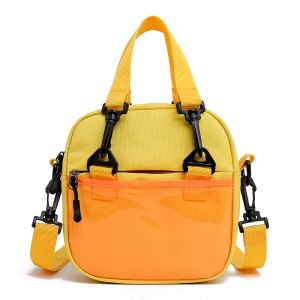 China Factory Custom Canvas Crossbody Bag With Clear PVC Window Wholesale Cheap Handbag  School Messenger Bags For  Kids