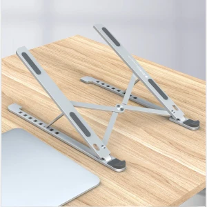 China factory price aluminium alloy portable foldable 8 level adjustable laptop support folding