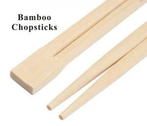 China Manufactured HYWS 21cm 23cm 24cm Customized LOGO Well Polished Bulk Sushi Bamboo Twins Tensoge Disposable Chopsticks