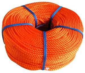 China manufacturer 16mm 3 ply twisted pe polythene marine fishing nylon rope with low price