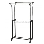 China Supplier Double Pole Hanging Clothes Drying Rack Stand