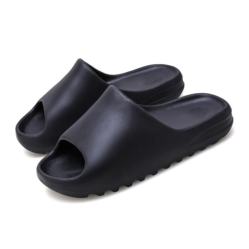 China wholesale new arrival fashion designer custom logo yeezy slides blank indoor men slippers