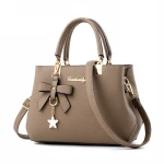 China wholesale oem pu leather decoration multi-function large capacity women shoulder bag