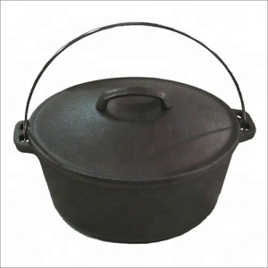 Classic Camping Cooking Pot Tripod Cast Iron Dutch Oven Pot 4.5-9QT