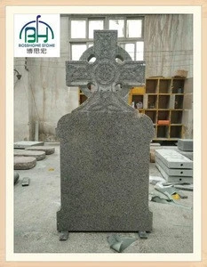 classical design grey G603 cross tombstone and monument , cross cemetery monuments