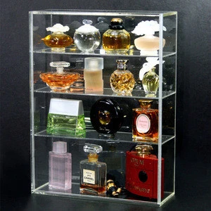 Clear Acrylic Perfume Display Stand Holder, Perspex Perfume Display Cabinet Display Case Rack Shelf