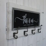 Clothes Hanger Hooks With No Hole Drilling Overdoor Holder Metal Storage 4 Hooks