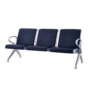 CMAX Cushion Covered Airport Waiting Chair made of Die-casting Steel Powder Painted