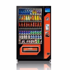 Cold beverage mechandiser,glass front combo vending machine