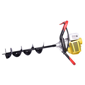 Comfortable handle ground drill earth auger