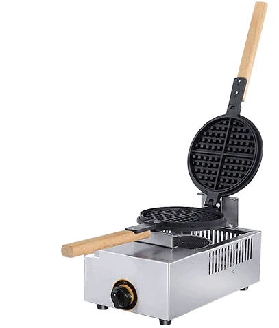 Commercial  with Interchangeable Plates Non Stick Gas Waffle Making Machine