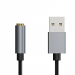 Cross-border hot selling USB A to 3.5mm digital audio adapter cable computer HIFI sound card audio adapter