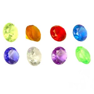 Crystal Gems Rounds - Acrylic Random Colors Treasure Gemstones for Table Scatter - Vase Fillers - Arts &amp; Crafts - Party Favors