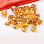 crystal gold treasureo auspicious crystal home decoration Chinese handmade gold  smooth ingots