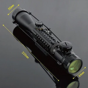 CS1-023 Tactical 3-9X40 Red Green Illuminated Optics Sniper Rangefinder Rifle Scope Sight with Mount for Gun Hunting Accessory