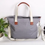 Custom adult designer canvas baby travel mummy diaper bag with changing pad