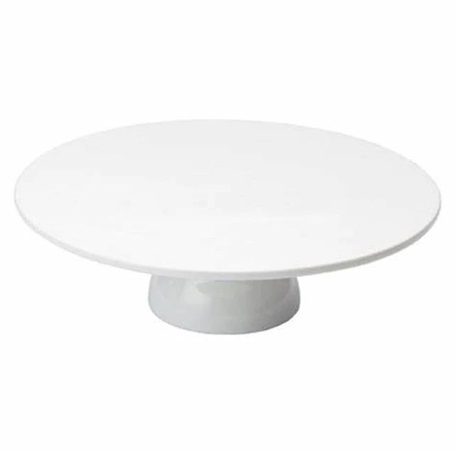 custom ceramic white cake holder Classic whit footed hot plate cake stand