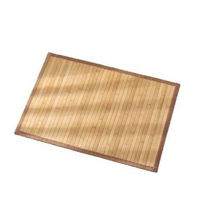 Custom cheap reusable Eco-friendly bamboo placemat chair mat for hardwood for kitchen floor