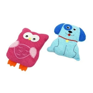 Custom Colorful Owl Dog Puppy Animal Cartoon Toy Soft Skin Friendly Baby Bath Sponge for Shower