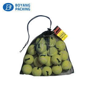 custom design mesh material tennis ball bag