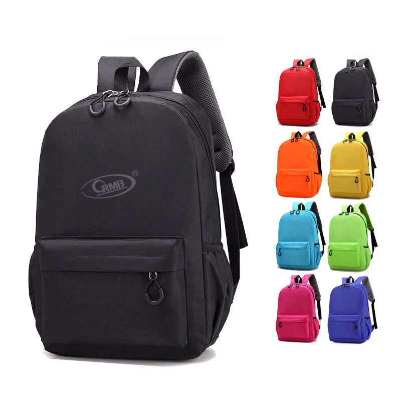custom logo schoolbag children pure color custom school backpack wholesale