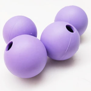 Custom Pet training ball silicone hollow ball bite resistant elastic soft dog feeding toy ball