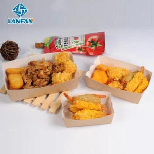 Custom Plain Food Paper Tray,Cardboard Paper Food Packaging Tray