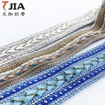 Custom woven luxury ethnic wind webbing textile accessories garments