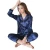 Import custom your logo womens poplin sleepwear ladies home wear suits solid pajamas from China