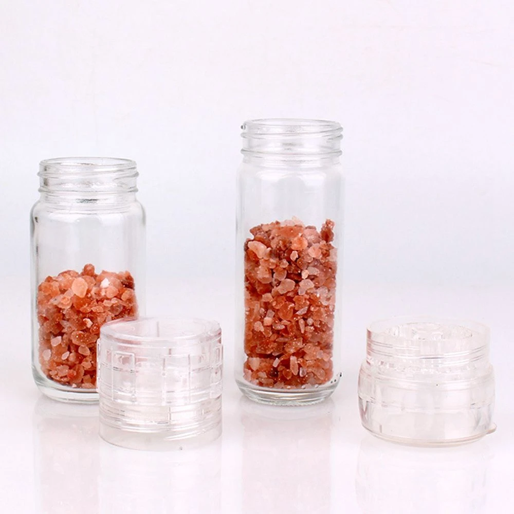 customized 100ml disposable glass pepper grinder, salt and pepper mill
