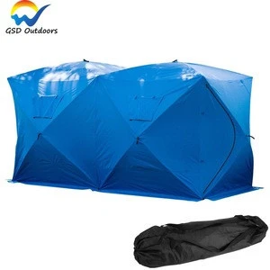 Customized Canvas Oxford Fabric Single Layers Pop Up ice Fishing Tent Carp All Season Bivvy Fishing Cube Tent for Winter Fishing